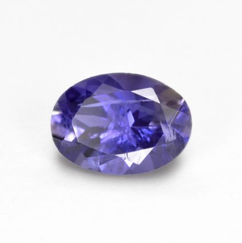 Iolite Violet foncé naturelle Coupe ovale, 0.74 ct, VS-SI