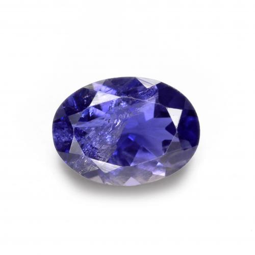 Iolite bleue naturelle coupe ovale, 0,67 ct, VS-SI
