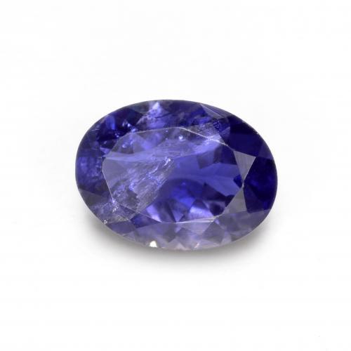Iolite bleue naturelle coupe ovale, 0,67 ct, VS-SI