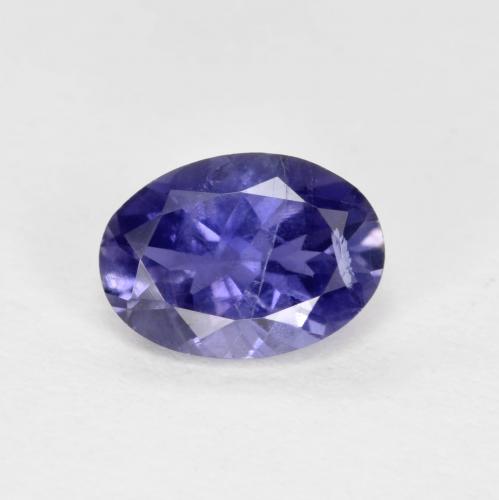Iolite Pourpre bleuté foncé naturelle Coupe ovale, 0.64 ct, VS-SI