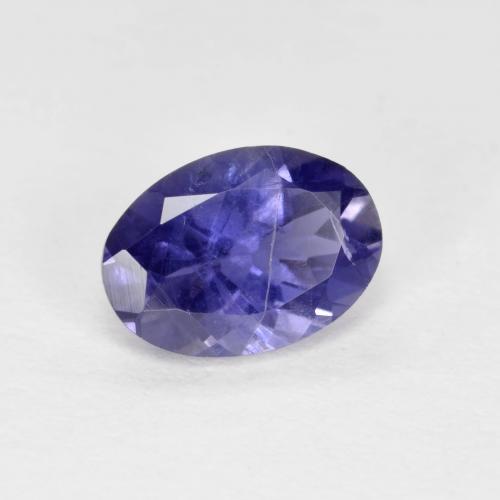 Iolite Pourpre bleuté foncé naturelle Coupe ovale, 0.64 ct, VS-SI