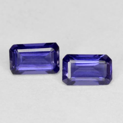 Achetez naturel 0,51ct violet iolite gems, taille émeraude, en provenance madagascar chez gemselect. en stock, livraison internationale!
