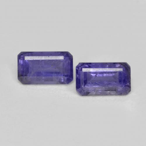 Achetez naturel 0,58ct violet iolite gems, taille émeraude, en provenance madagascar chez gemselect. en stock, livraison internationale!
