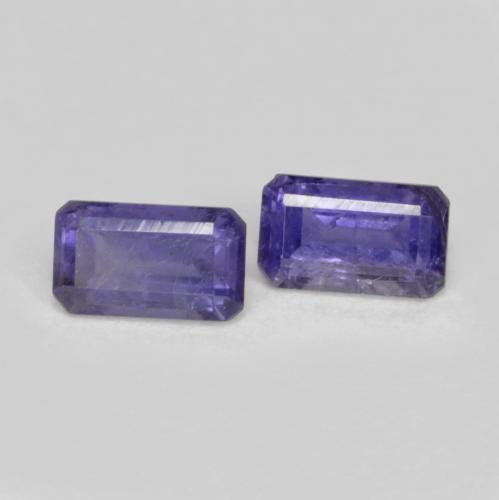Achetez naturel 0,58ct violet iolite gems, taille émeraude, en provenance madagascar chez gemselect. en stock, livraison internationale!