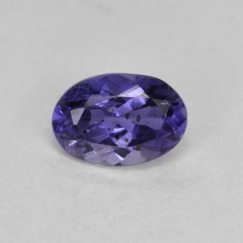 Iolite Violet foncé naturelle Coupe ovale, 0.46 ct, VS-SI