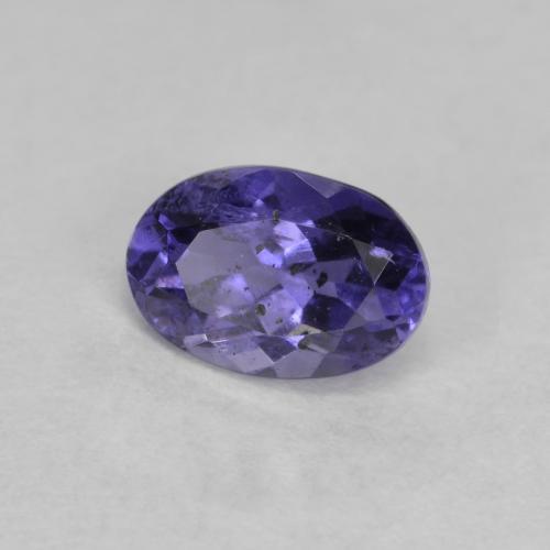 Iolite Violet foncé naturelle Coupe ovale, 0.46 ct, VS-SI