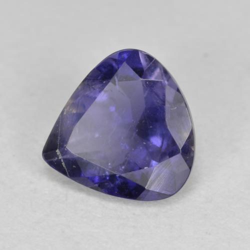 Iolite Violet foncé naturelle En forme de poire, 0.80 ct, VS-SI
