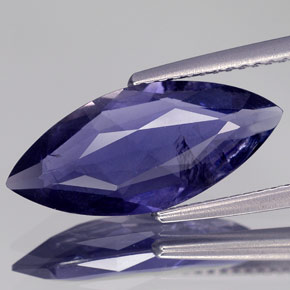 Iolite violet naturelle marquise, 2,98 ct, VS-SI