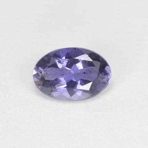 Iolite bleue naturelle coupe ovale, 0,38 ct, VS-SI