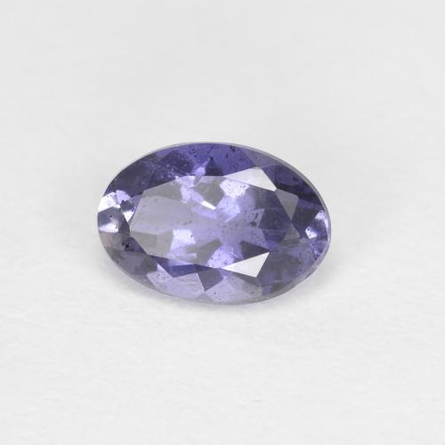 Iolite bleue naturelle coupe ovale, 0,38 ct, VS-SI