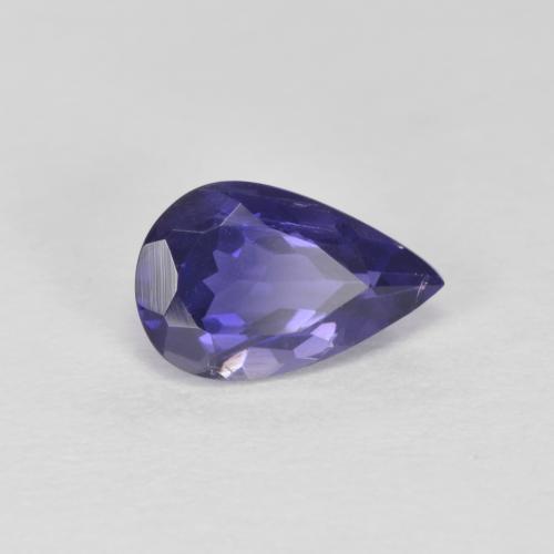 Iolite violet naturelle en forme de poire, 0,67 ct, VS-SI