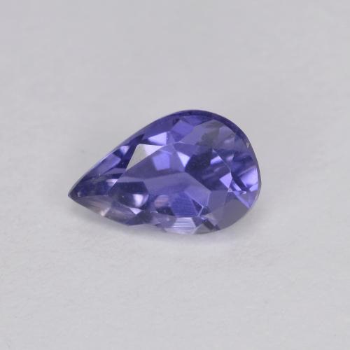 Iolite bleue naturelle en forme de poire, 0,34 ct, VVS-VS