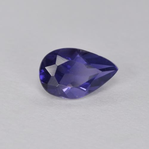 Iolite Bleu minuit naturelle En forme de poire, 0.38 ct, VVS-VS