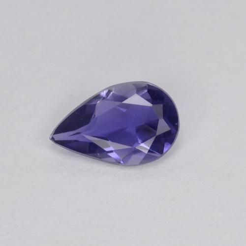 Iolite Bleu foncé naturelle En forme de poire, 0.32 ct, VVS-VS