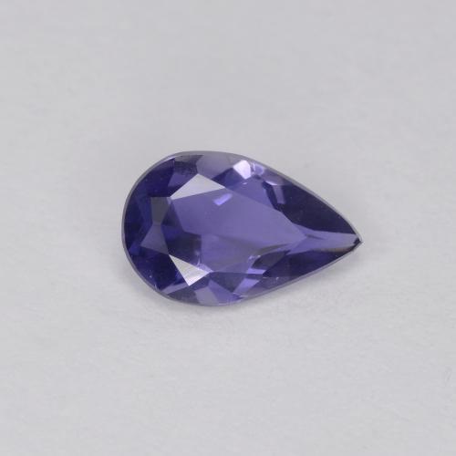 Iolite Bleu foncé naturelle En forme de poire, 0.32 ct, VVS-VS