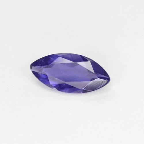 Iolite bleue naturelle marquise, 0,44 ct, VS
