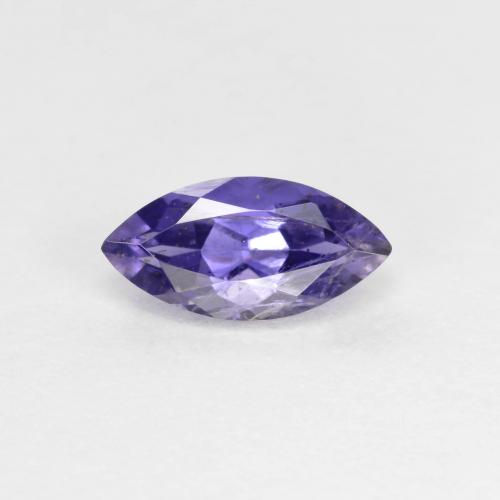 Iolite bleue naturelle marquise, 0,56 ct, SI