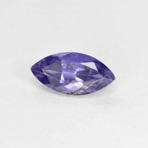 Iolite bleue naturelle marquise, 0,56 ct, SI