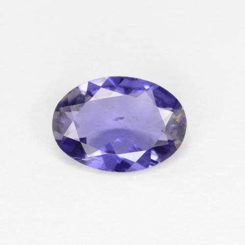 Iolite bleue naturelle coupe ovale, 0,48 ct, SI