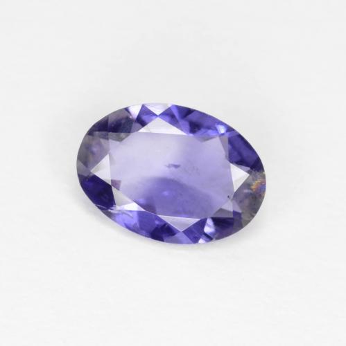 Iolite bleue naturelle coupe ovale, 0,48 ct, SI