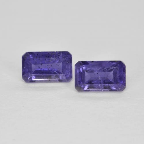 Achetez naturel 0,62ct violet iolite gems, taille émeraude, en provenance madagascar chez gemselect. en stock, livraison internationale!