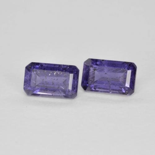 Achetez naturel 0,62ct violet iolite gems, taille émeraude, en provenance madagascar chez gemselect. en stock, livraison internationale!