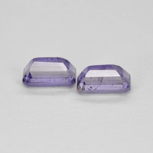 Achetez naturel 0,62ct violet iolite gems, taille émeraude, en provenance madagascar chez gemselect. en stock, livraison internationale!