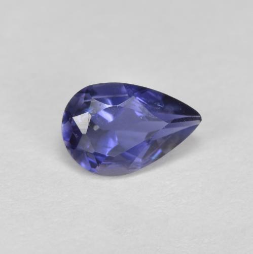 Iolite bleue naturelle en forme de poire, 0,37 ct, VS