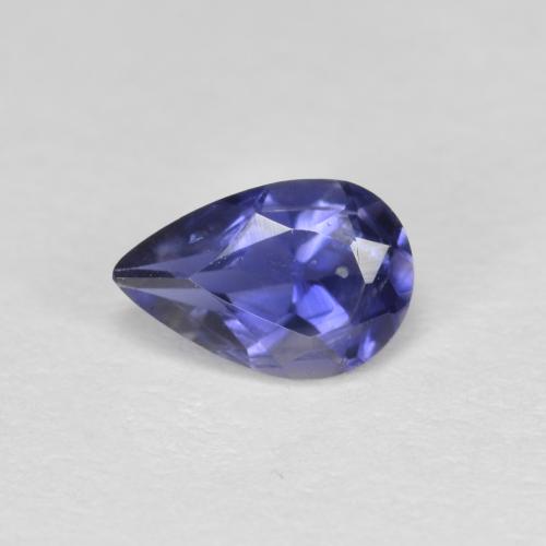 Iolite bleue naturelle en forme de poire, 0,37 ct, VS