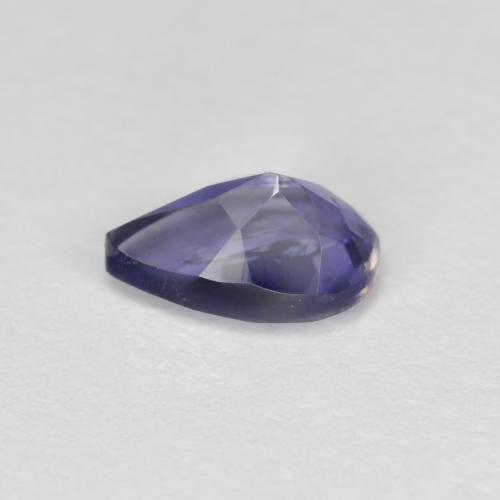 Iolite bleue naturelle en forme de poire, 0,37 ct, VS