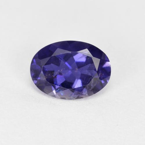 Iolite Pourpre bleuté foncé naturelle Coupe ovale, 0.66 ct, VS-SI