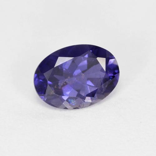 Iolite Pourpre bleuté foncé naturelle Coupe ovale, 0.66 ct, VS-SI