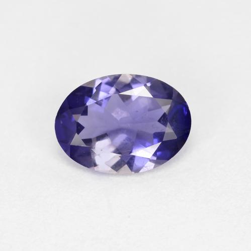 Iolite pourpre intense naturelle coupe ovale, 0,55 ct, VS