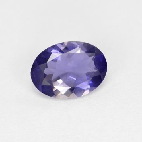 Iolite pourpre intense naturelle coupe ovale, 0,55 ct, VS