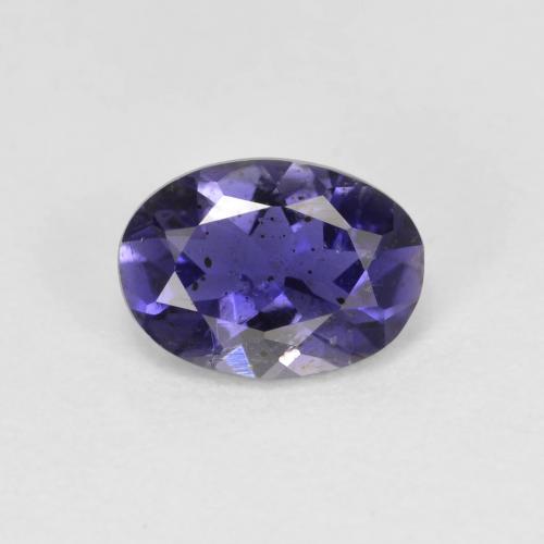 Iolite violet naturelle coupe ovale, 0,52 ct, VS-SI