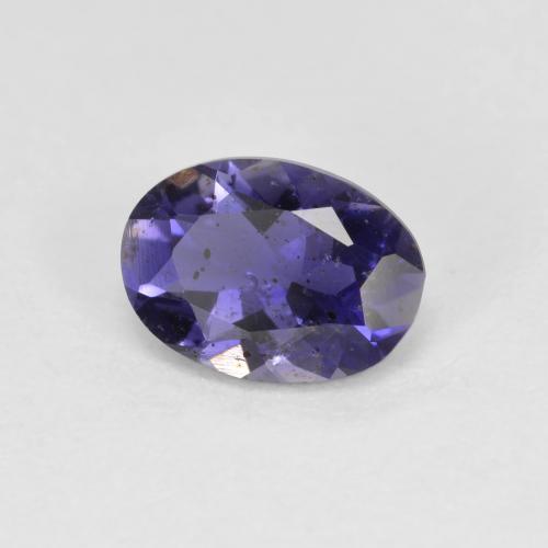 Iolite violet naturelle coupe ovale, 0,52 ct, VS-SI