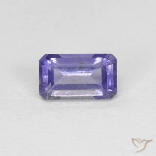 0.29ct Naturel Pourpre bleuté foncé iolite, Taille émeraude, VS