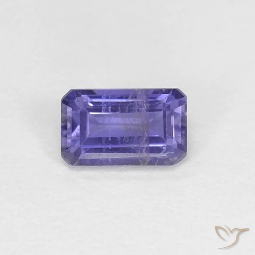 Iolite violet naturelle taille émeraude, 0,29 ct, VS-SI