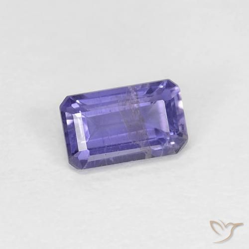 Iolite violet naturelle taille émeraude, 0,29 ct, VS-SI