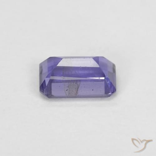 Iolite violet naturelle taille émeraude, 0,29 ct, VS-SI