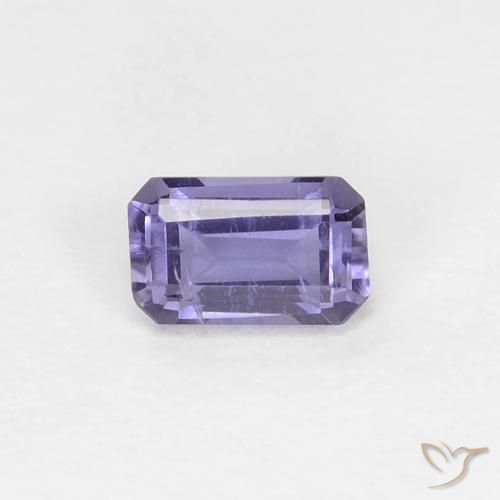 0.25ct Naturel Violet Rosâtre iolite, Taille émeraude, VS