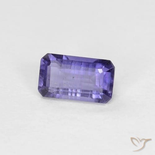 Iolite Violet foncé naturelle Octogone / coupe Émeraude, 0.25 ct, VS