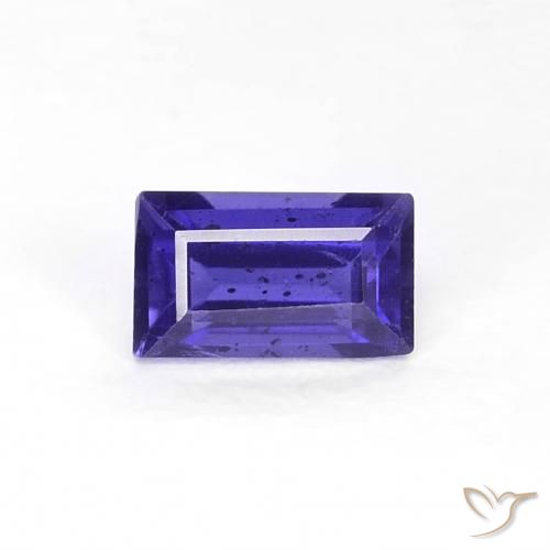 0.27ct Naturel Violet foncé iolite, Baquette, VS