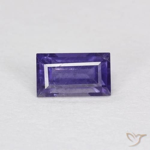 0.30ct Naturel Violet foncé iolite, Baquette, VS