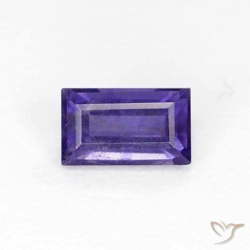 0.30ct Naturel Pourpre bleuté foncé iolite, Baquette, VS