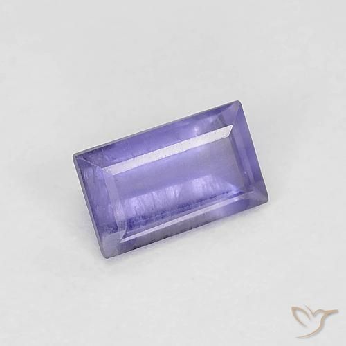 Iolite Violet bleuâtre naturelle Baquette, 0.28 ct, VS