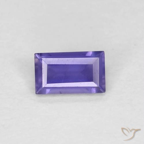 0.23ct Naturel Violet vif iolite, Baquette, VS