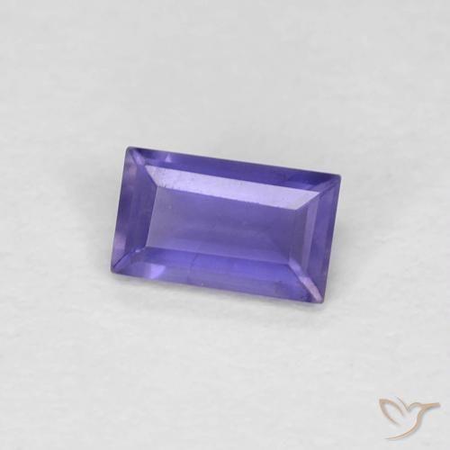 Iolite Violet vif naturelle Baquette, 0.23 ct, VS