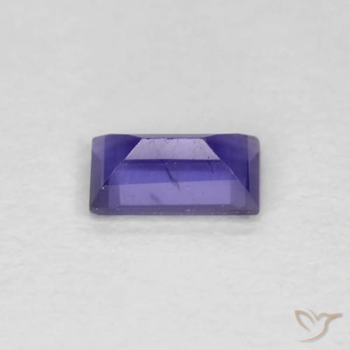 Iolite Violet vif naturelle Baquette, 0.23 ct, VS