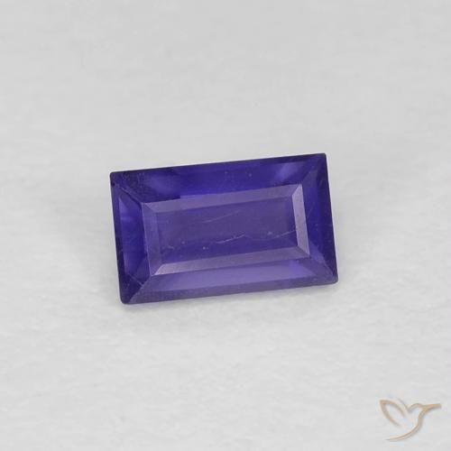 Iolite Violet intense naturelle Baquette, 0.26 ct, VS